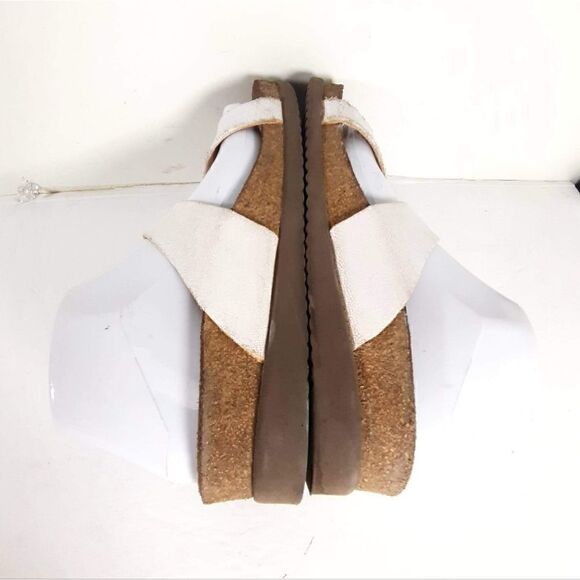 Mephisto  women's Helen White Leather  Slip On Thong Cork Sandals  Eu 37 US 7 - Picture 7 of 15